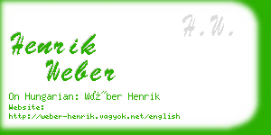 henrik weber business card